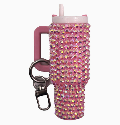 CHINESE WAREHOUSE New Arrivals Mini  Tumbler Keychain Wrap Come With Rhinestones