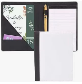 CHINESE WAREHOUSE High Quality Sublimation PU Leather Cover Portfolio