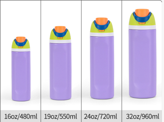 CHINESE WAREHOUSE 16oz 19oz 24oz 32oz Powder Coated Stainless Steel Water Bottle