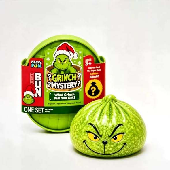 CHINESE WAREHOUSE Grinch dumpling squishy toy for Xmas