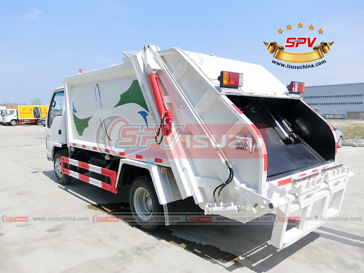 SPV Isuzuchina - 6 CBM Dustbin Trcuk ISUZU - Left Back Side View