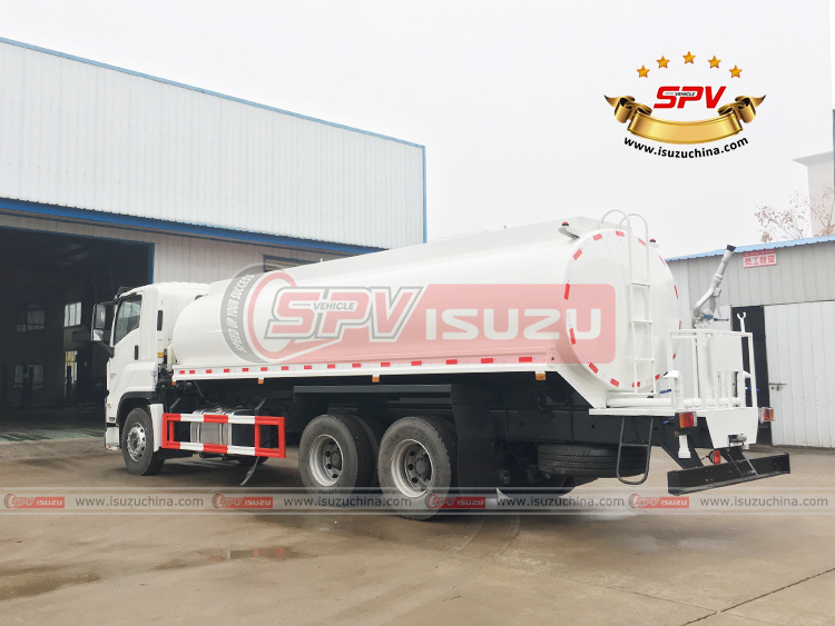 1SPV Isuzuchina - 8,000 Litres Water Carrying Truck  ISUZU - Left Back Side View