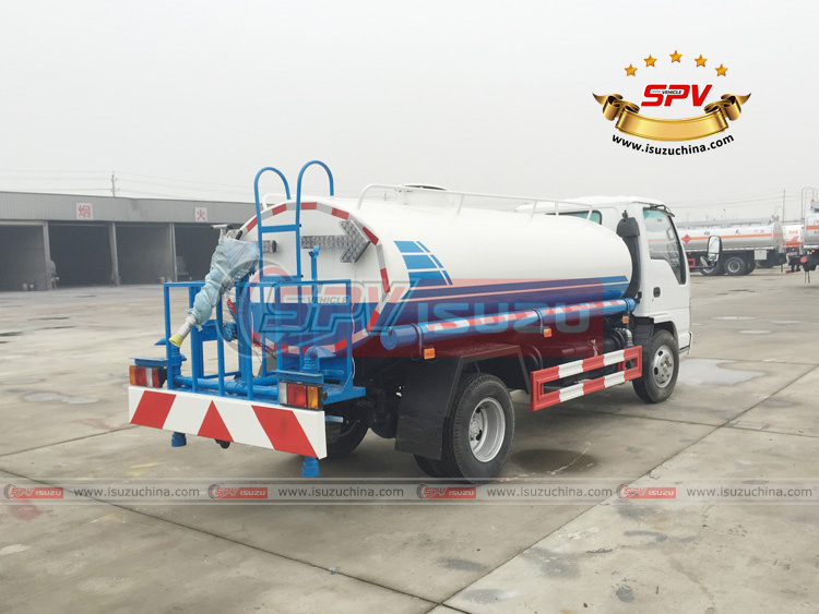 SPV Isuzuchina - 4,000 Litres Water Tanker ISUZU - Right Back Side View