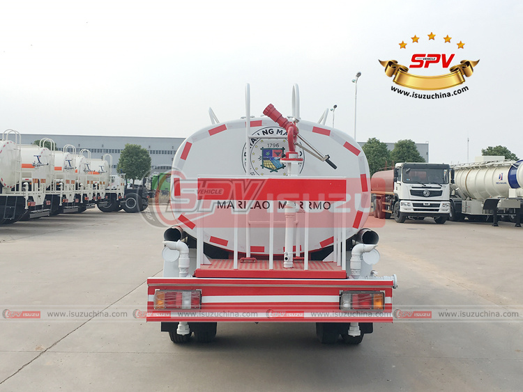 SPV Isuzuchina - 6,000 Litres Water Bowser Truck - Rear Side View