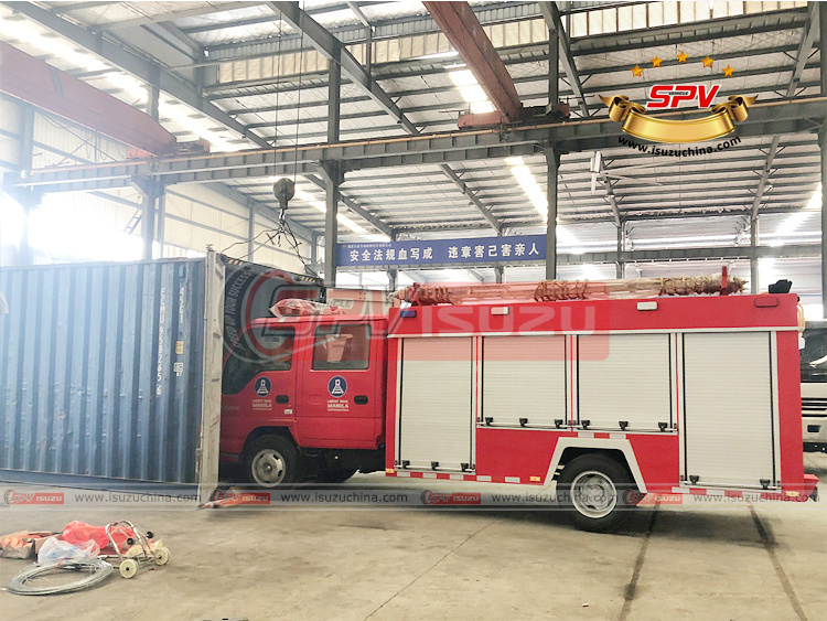 SPV Isuzuchina - Fire Apparatus ISUZU - Loading into Container