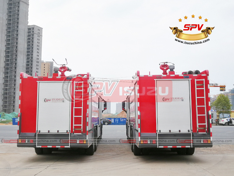 SPV Isuzuchina - ISUZU 17,000L Water Fire Truck - Rear Side View