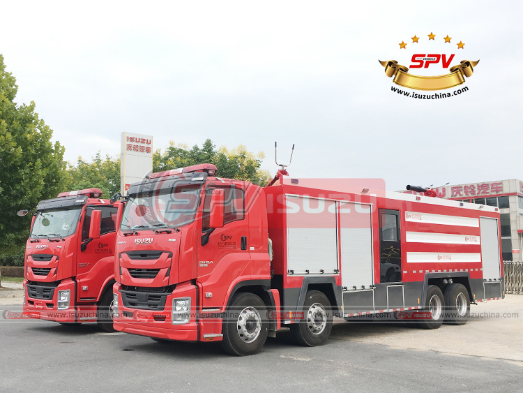SPV Isuzuchina - ISUZU 17,000L Dry-Powder Fire Truck - Left Front Side View