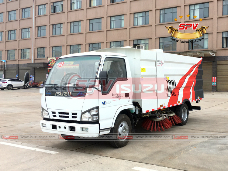 SPV Isuzuchina - Road Sweeper Truck ISUZU - Left Front Side View