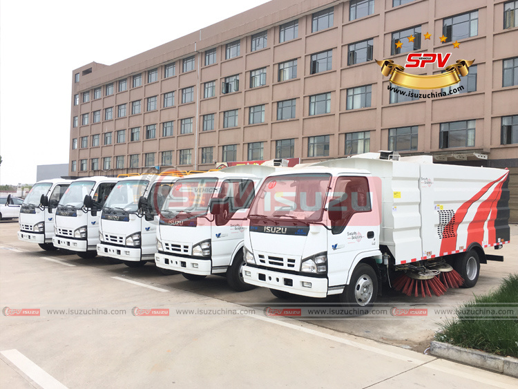 SPV Isuzuchina - Road Sweeping Truck ISUZU - Left Front Side View