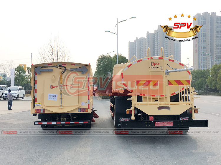 SPV Isuzuchina - ISUZU Street Sweeper Truck - Rear Side View