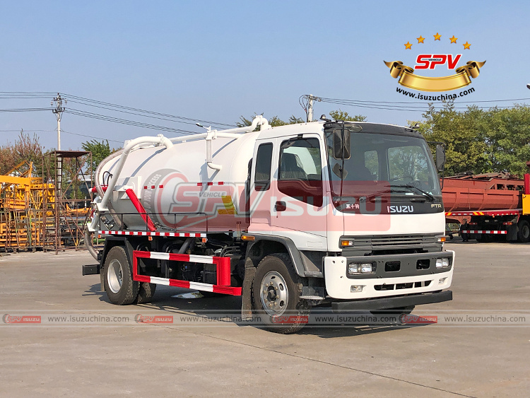 SPV Isuzuchina - 10,000L Sewer Vacuum Tanker ISUZU - Right Front Side View