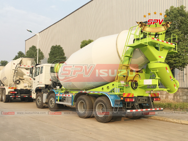 SPV Isuzuchina - 12 CBM Concrete  Agitator Truck ISUZU - Left Back Side View