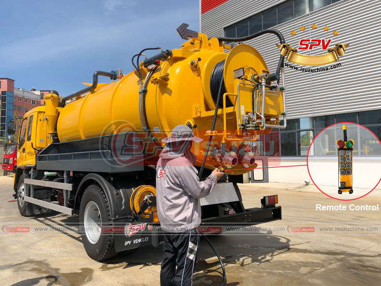 SPV Isuzuchina - 8,000L Combined Vacuum Jetting Truck ISUZU - Remote Control