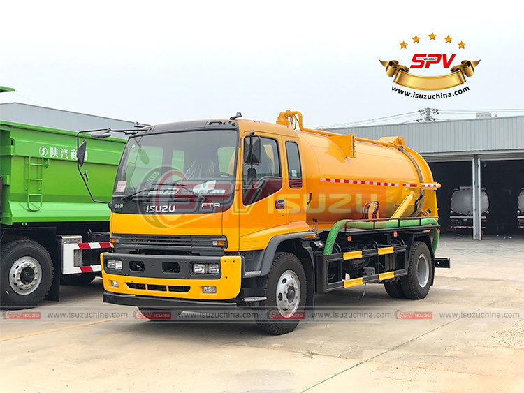 SPV Isuzuchina - 8,000L Sewage Disposal Jetting Truck ISUZU - Left Front Side View