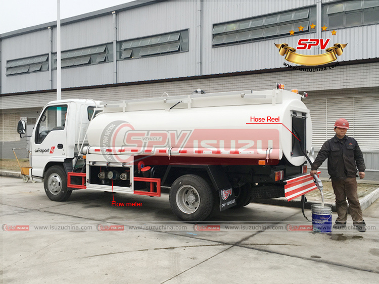 SPV Isuzuchina - 4,000L Stainless Steel Oil Tank Truck ISUZU - Discharging Testing