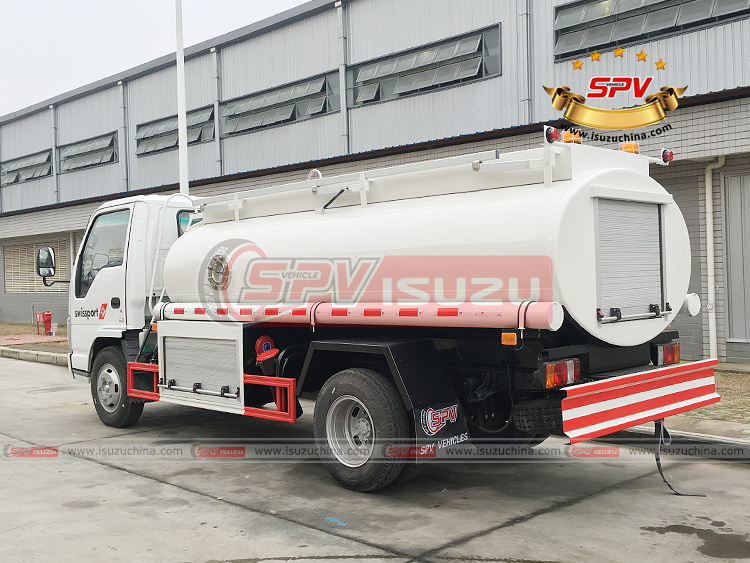 SPV Isuzuchina - 4,000L Stainless Steel Fuel Bowser ISUZU - Left Back Side View