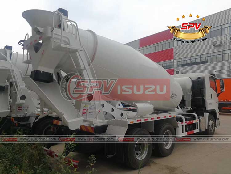 SPV Isuzuchina-10 CBM Cement Mixer Truck ISUZU - Right Back Side View