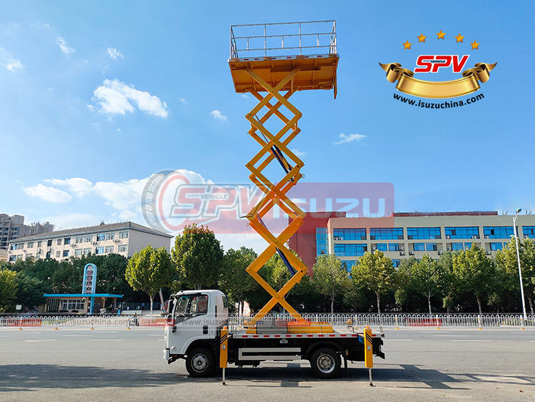 SPV Isuzuchina - Scissors Lift Aerial Truck ISUZU - Scissors Lift Testing