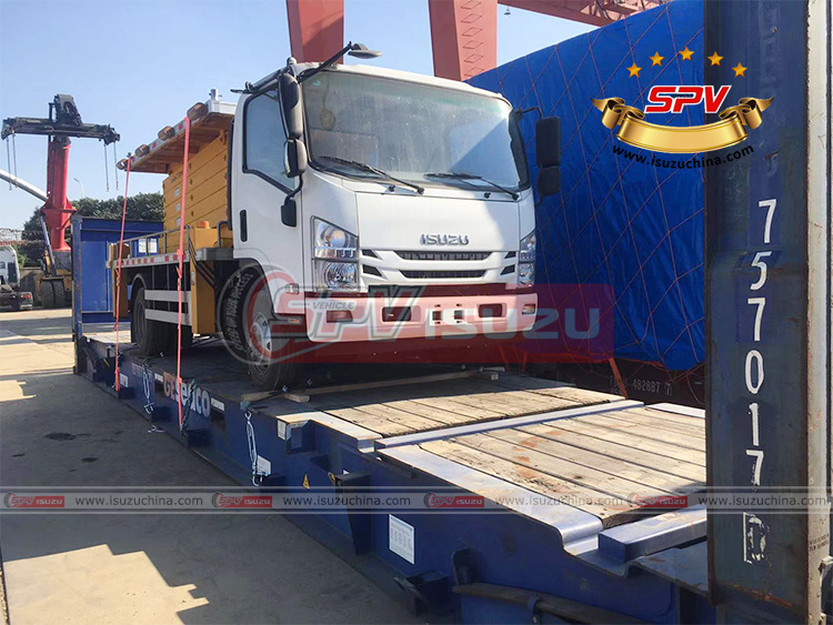 Isuzuchina - 9 Meters Scissors Lifting Truck to Philippines - Shanghai Port