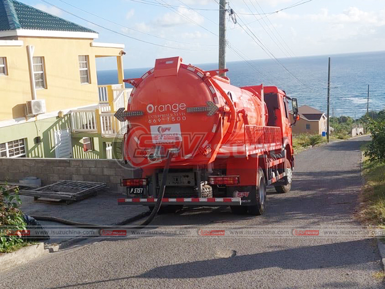 12,000 Litres Sewer Cleaning Truck - Client feedback picture the truck is working