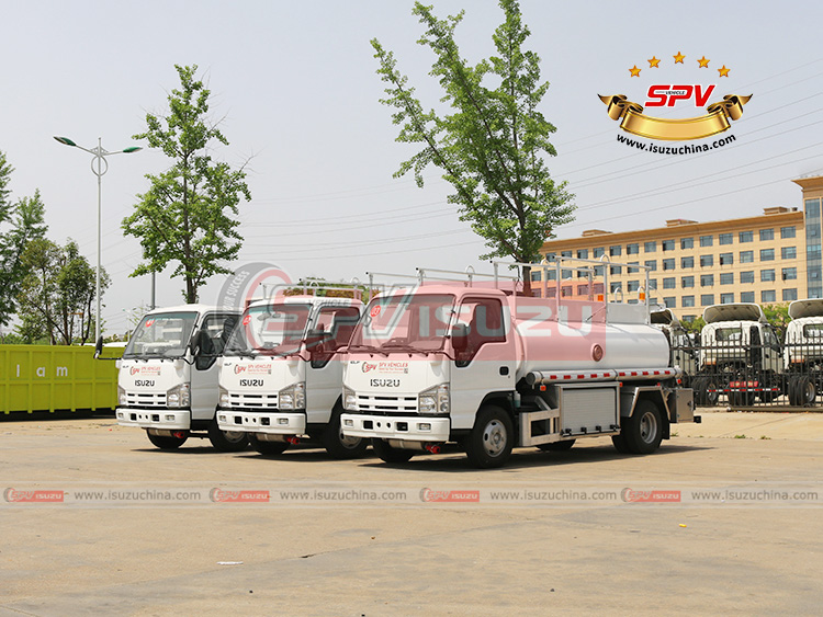 Isuzuchina - 3 Units of 4,000L Refueling Truck ISUZU - Left Front Side View