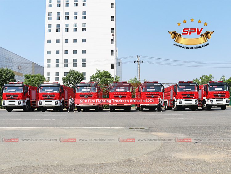 7units of fire fighting trucks to Africa -Isuzuchina