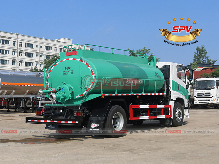 10,000 Litres Cesspit Emptier Truck ISUZU - Right Back Side View