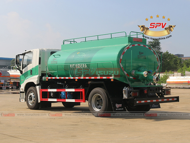 10,000 Litres Septic Tank Cleaning Truck ISUZU - Left Back Side View