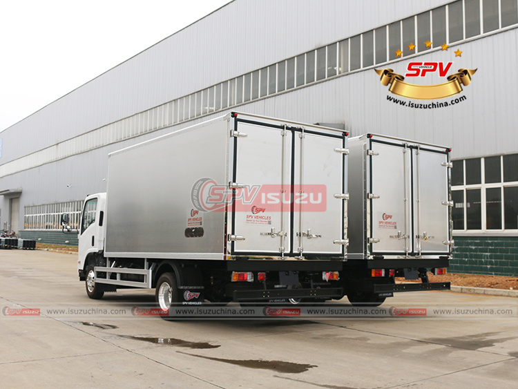 2 Units of ISUZU Chiller Trucks - Left Back Side View