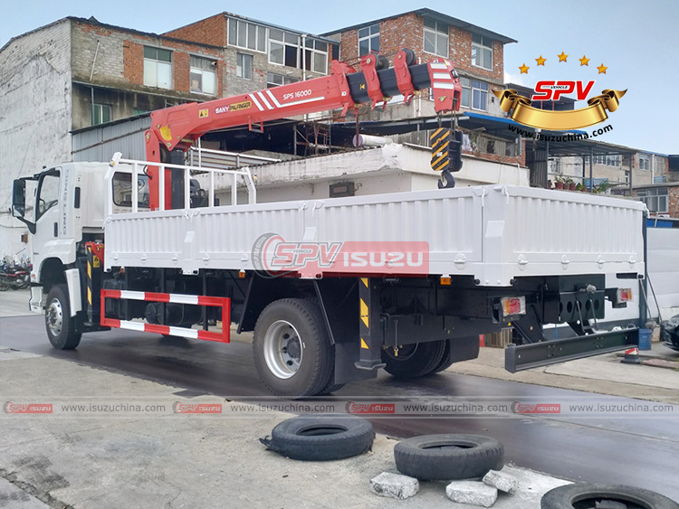ISUZU GIGA  Boom Crane Truck - Left Back Side View