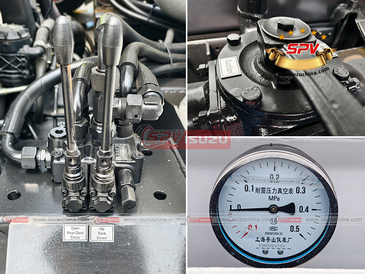 6000 L Sewer Vacuum Truck ISUZU - Vacuum Gauge