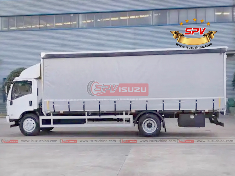 Covered Flatbed Truck ISUZU - Left Side