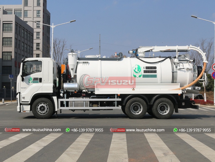14000 Litres Combined Vacuum Jetting Truck ISUZU - Left Side