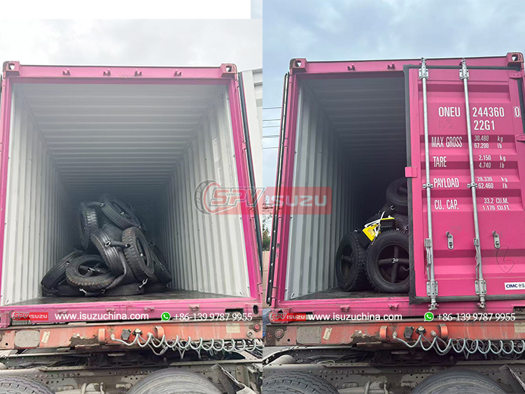 2 Pcs of Pneumatic Rubber Fenders Loaded into Container
