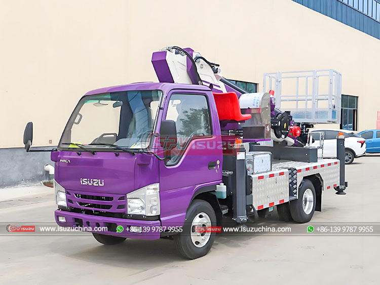 ISUZU 100P Boom Aerial Truck - Front Left Side