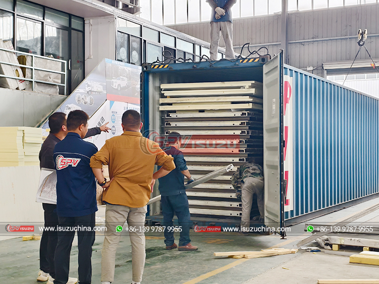 16 Units of Refrigerated Van Truck SKD Loaded into Container