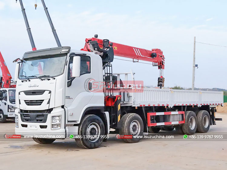 ISUZU 8X4 Truck Mounted Lifting Crane - Front Left Side