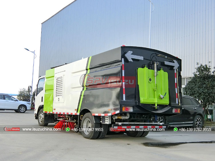 ISUZU 700P 4x2 Road Cleaning Truck With Broom - Rear Left Side
