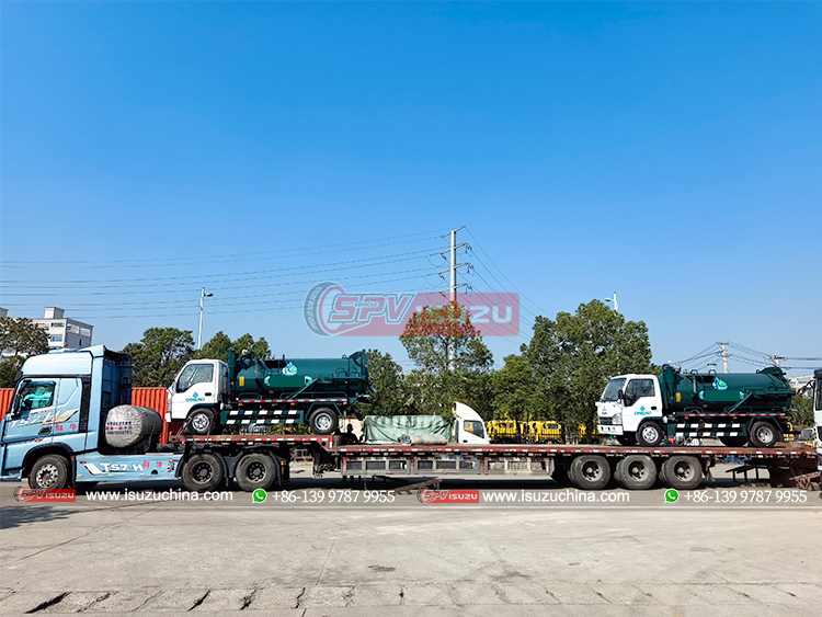 2 Units of ISUZU Sewage Cleaning Truck Shipped to Loading Port