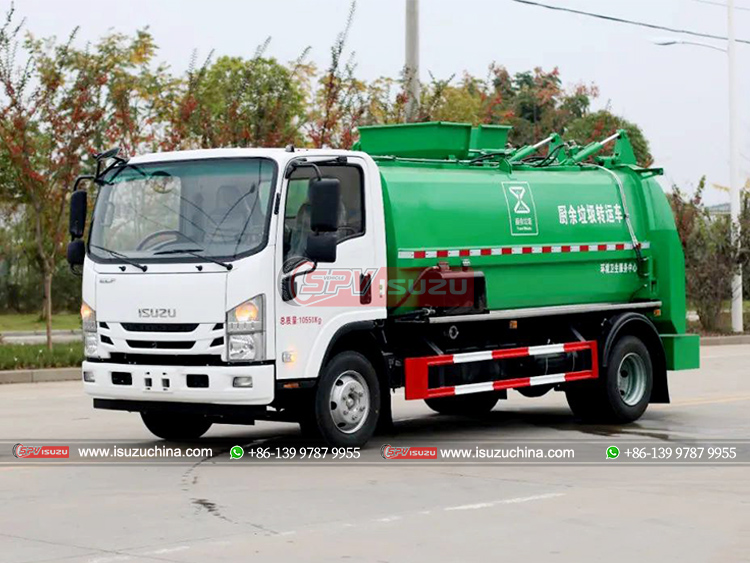 ISUZU 6CBM Food Garbage Disposal Truck - Front Left Side
