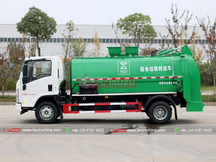 ISUZU NPR Kitchen Waste Hauling Truck - Left Side