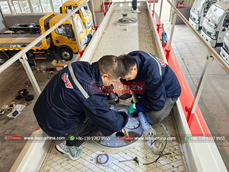 Technician Set Up the Smart System for The Fuel Dispensing Truck