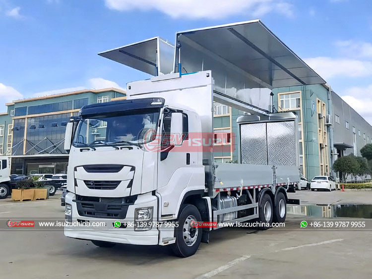ISUZU 6x4 Aluminum Alloy Wing Van Truck - Front Left Side