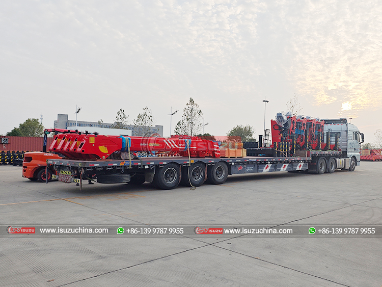 1 Unit Crane Loaded onto Flatbed Truck
