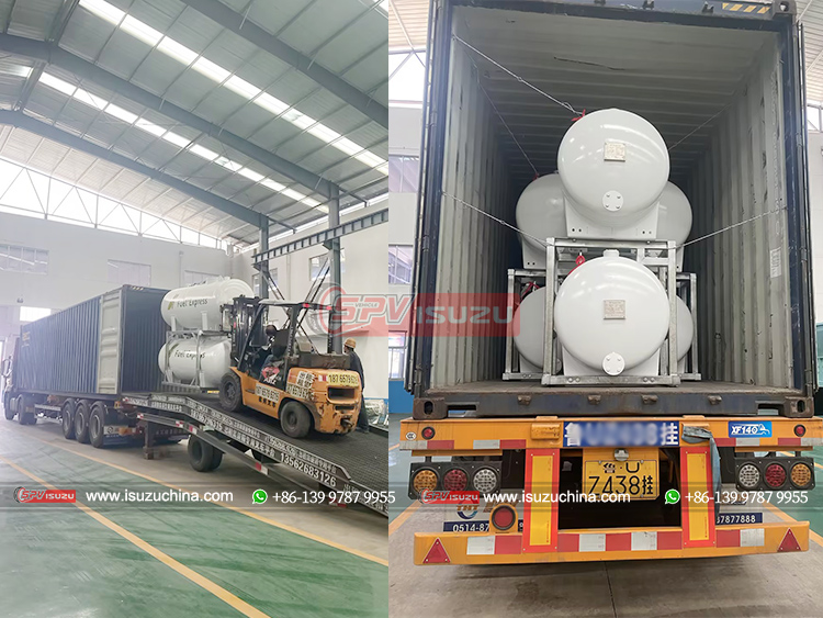 22 Pcs of Fuel Storage Tank Loaded Into Container