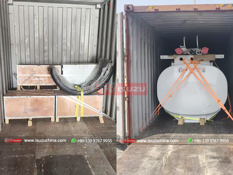 20,000 Liters Fuel Storage Tank and Spaere Parts Loaded Into Container