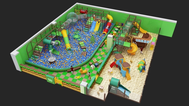 Soft playground with big Ball Pool and  Sand pit