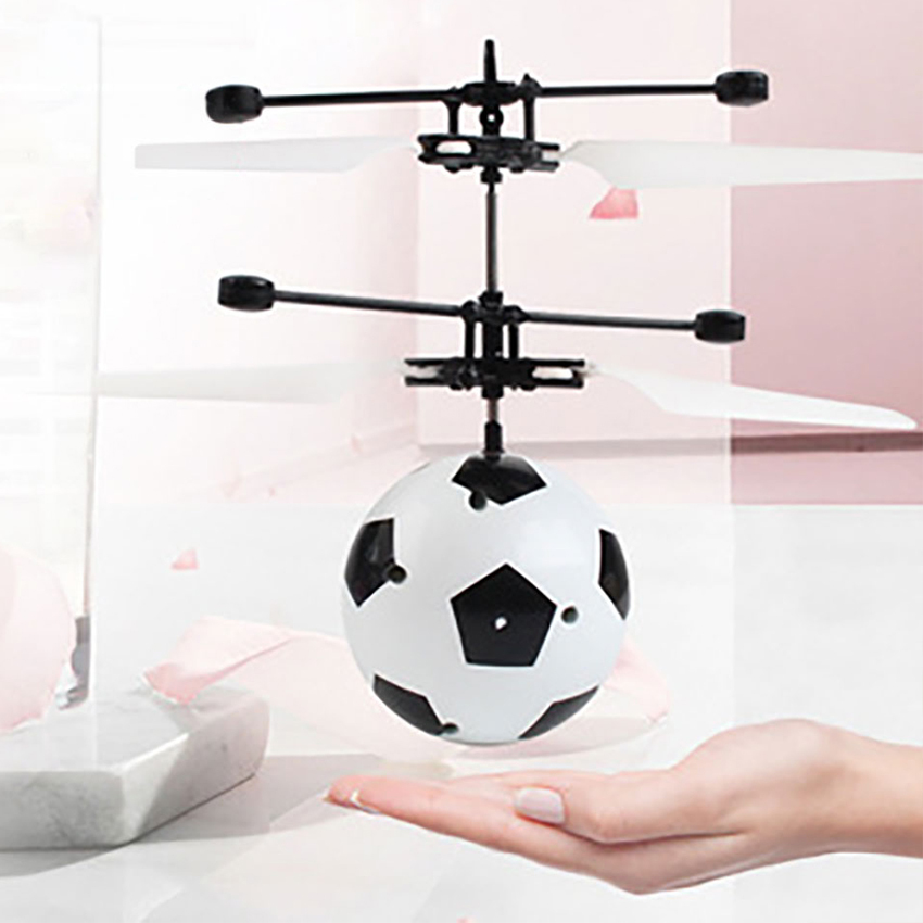 Intermitente Footy Flyer juguete RC fútbol helicóptero bola Mini juguete volador Spinner para niños