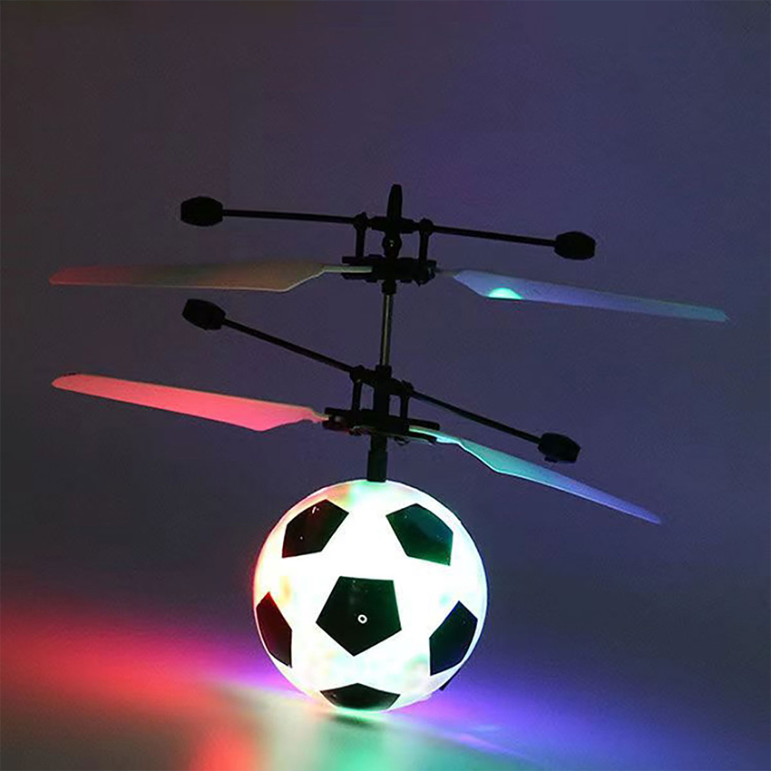 Intermitente Footy Flyer juguete RC fútbol helicóptero bola Mini juguete volador Spinner para niños