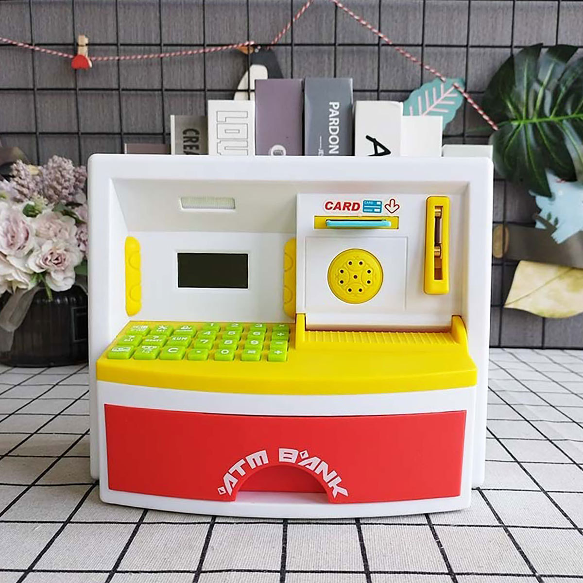 Hucha electrónica de juguete para cajero automático, Alcancías para niños para bautismo